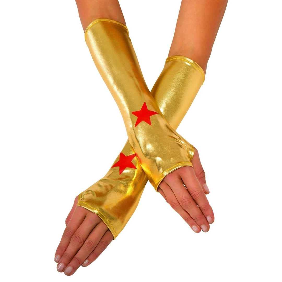 Wonder Woman replacedstart adult costume replacedfinish Wrist Gauntlets Image 1