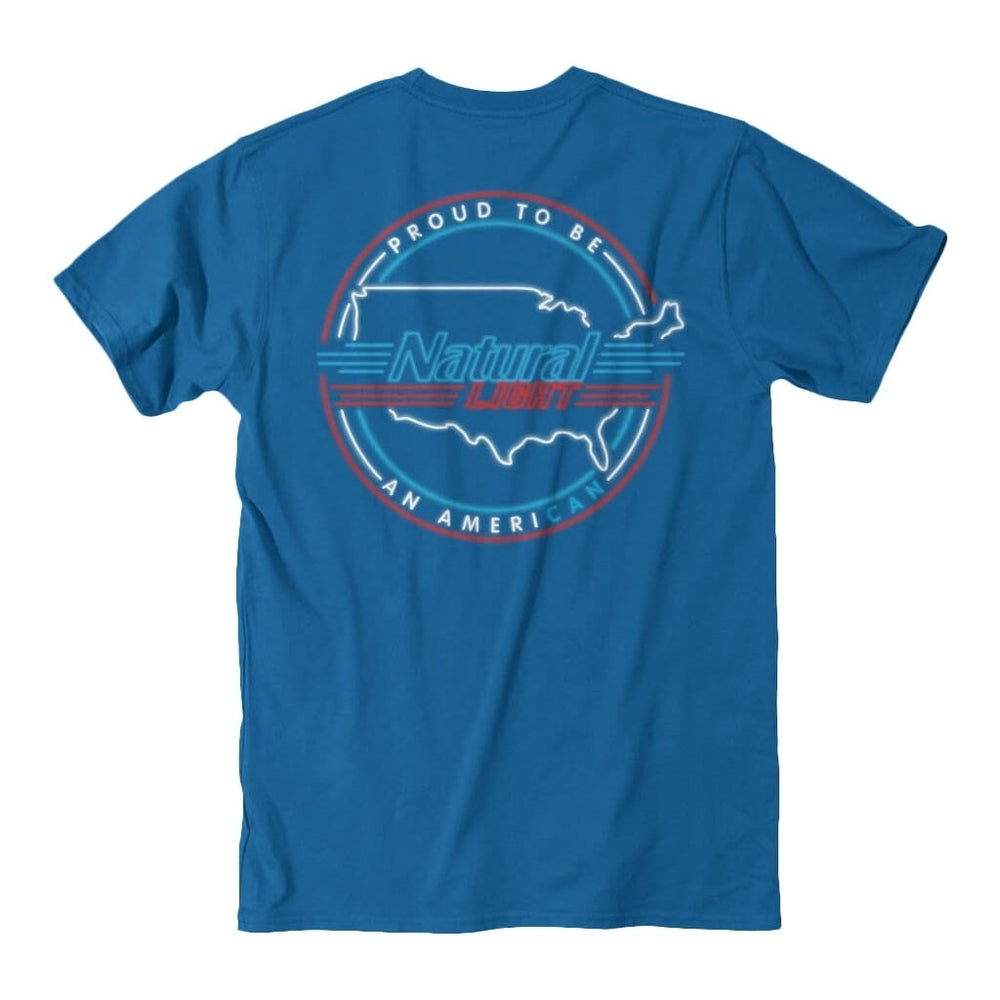 Natty Light Rowdy Gentleman Proud American Blue Tee Shirt Image 2