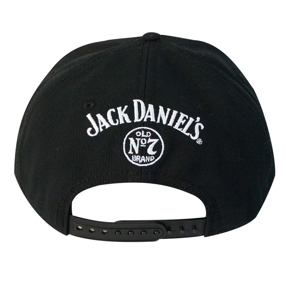 Jack Daniels Black Bottle Label Snapback Hat Image 2