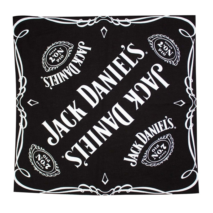 Jack Daniels Scroll Logo Black Bandana Image 1