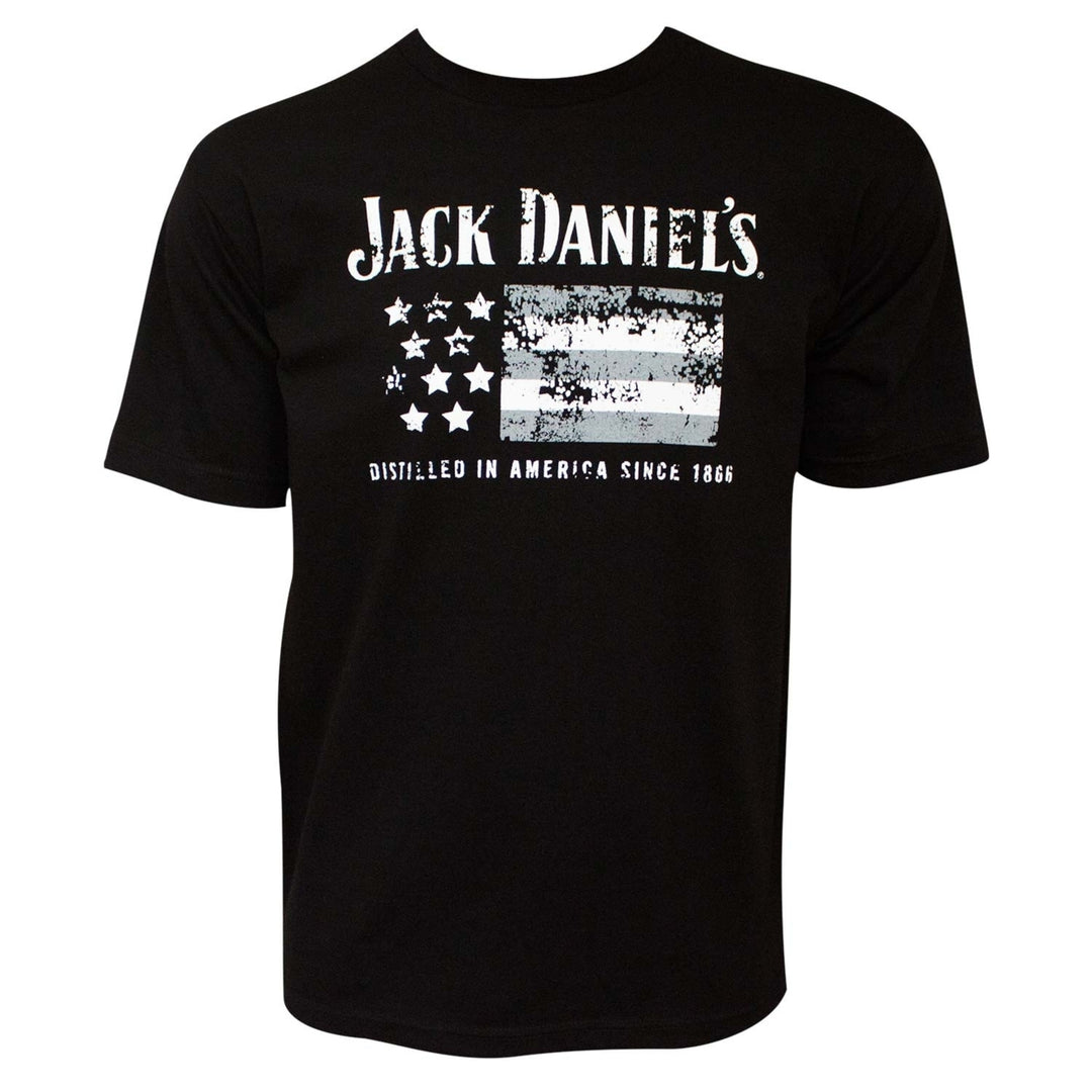 Jack Daniels Distilled In America 1866 Mens Black T-Shirt Image 1