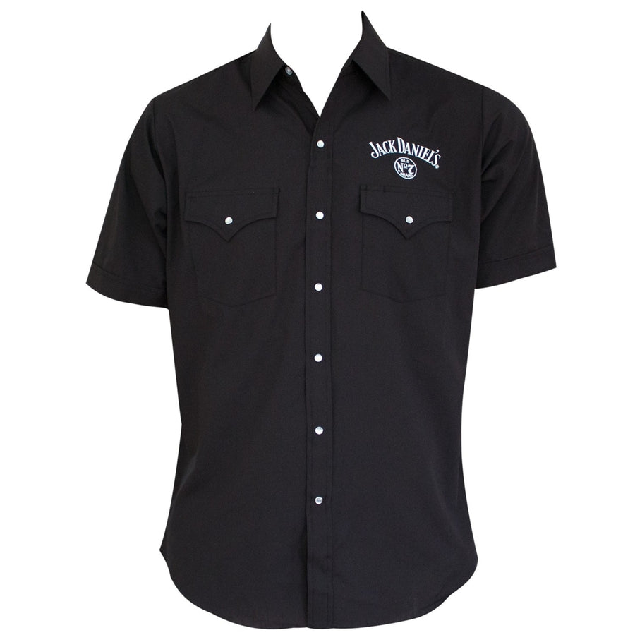 Jack Daniels Black Short Sleeve Button Down Shirt Image 1