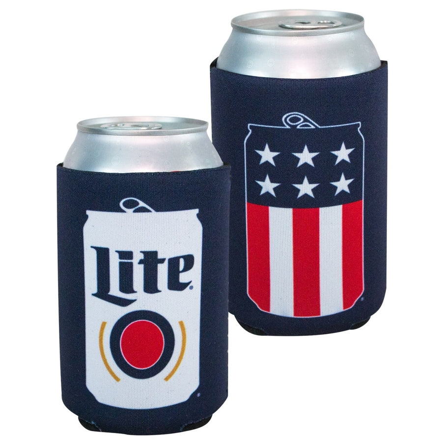 Miller Lite Patriotic Can Cooler Image 1