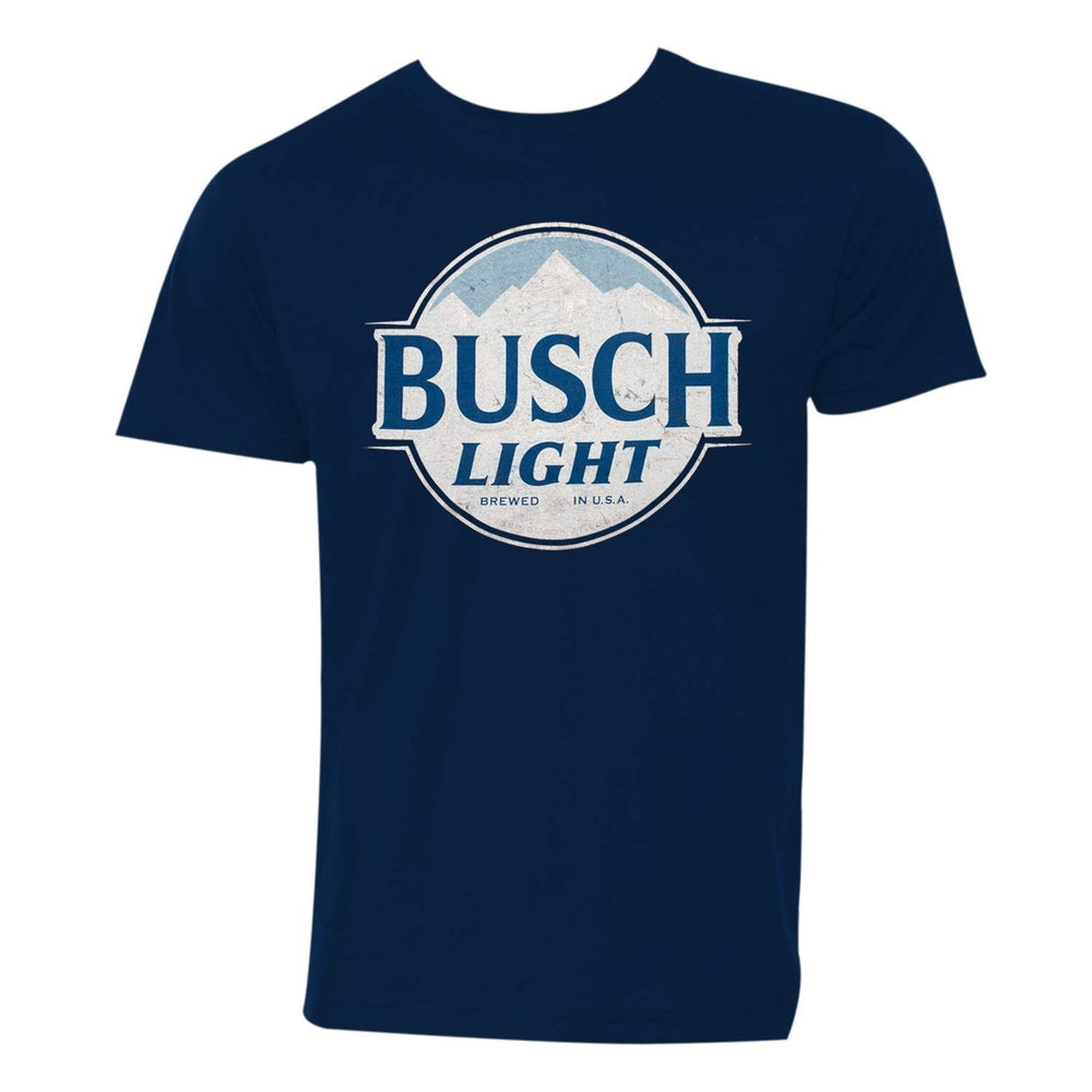 Busch Light Logo Men's Navy Blue T-Shirt Image 1