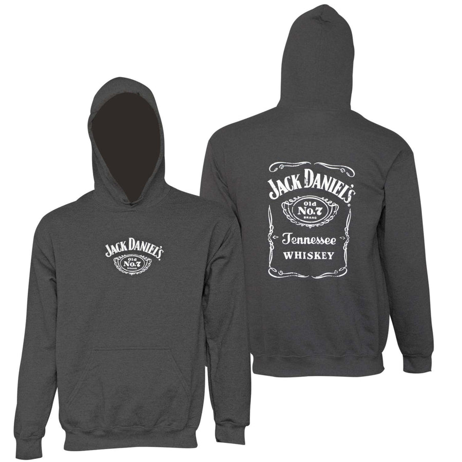 Jack Daniels Charcoal Bottle Label Hoodie Image 1