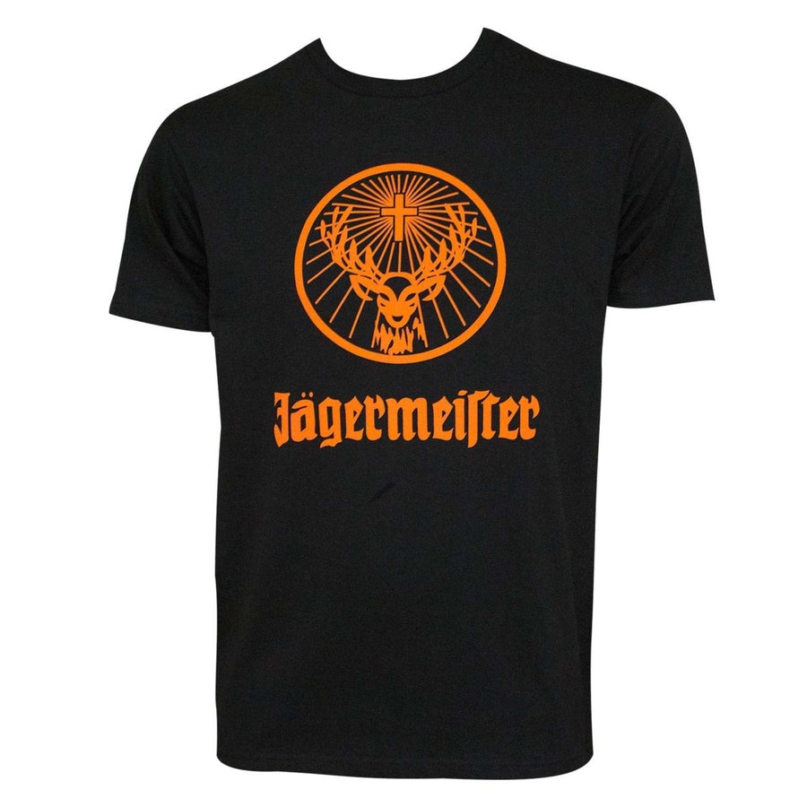 Jagermeister Orange Logo Mens Black T-Shirt Image 1