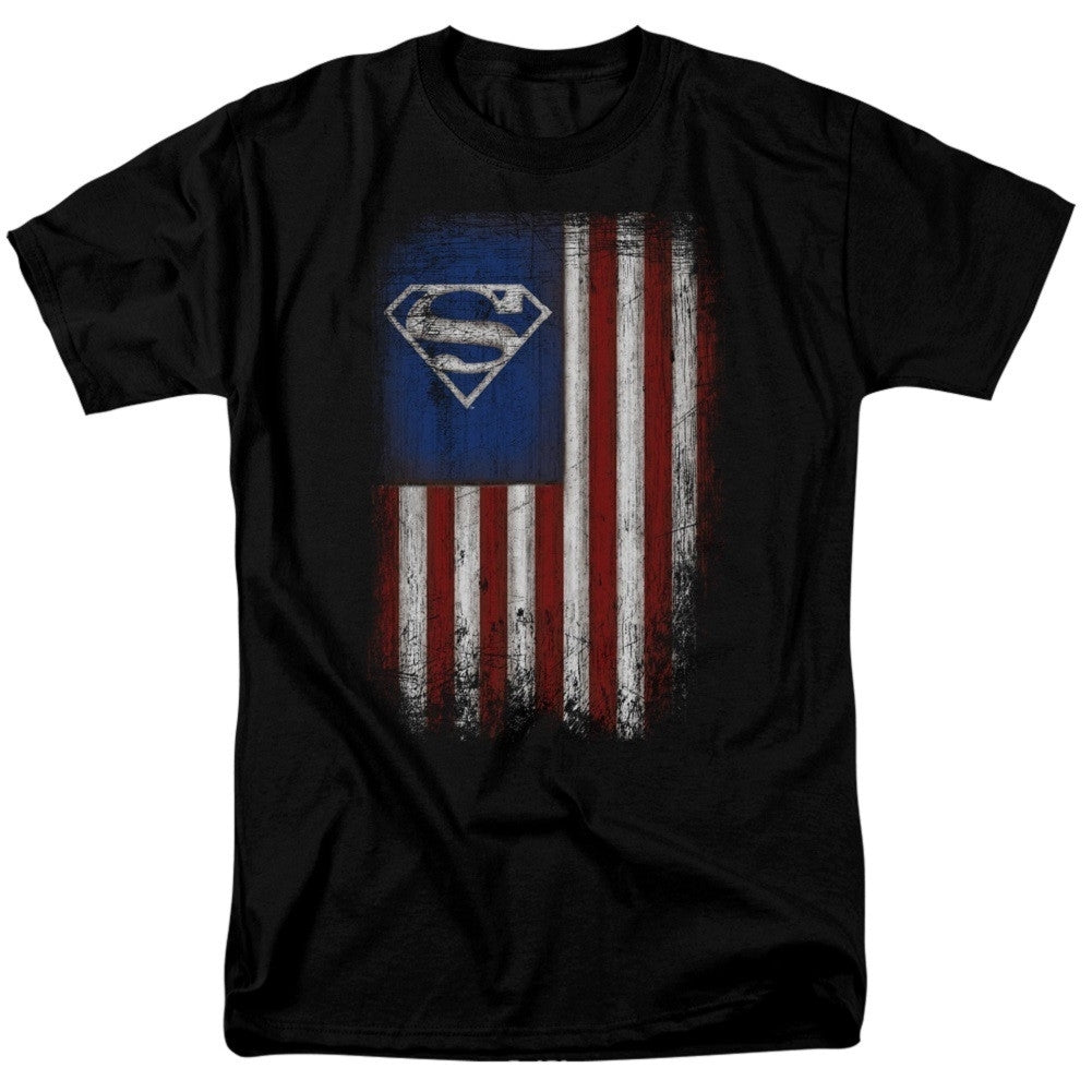 Superman Old Glory Men's T-Shirt Image 1