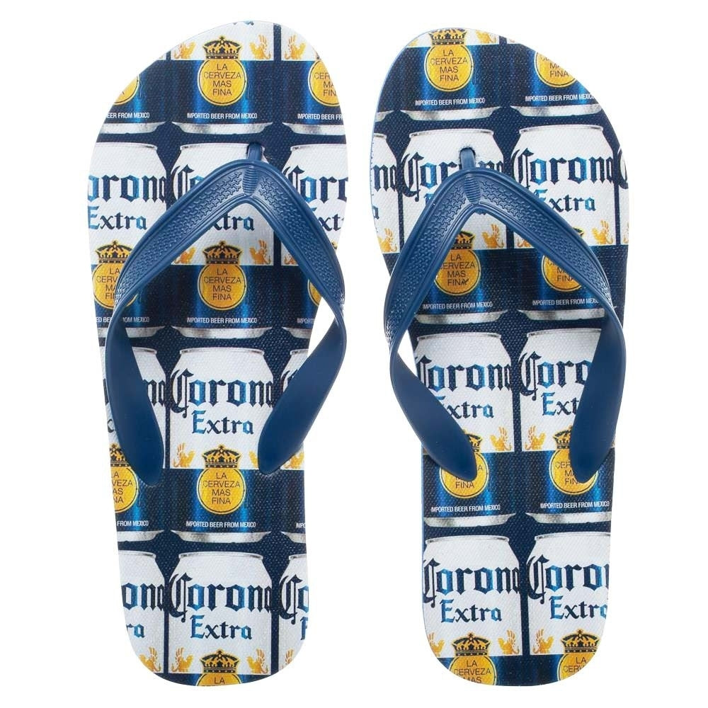 Corona Extra Repeating Can Labels Unisex Sandals Image 1