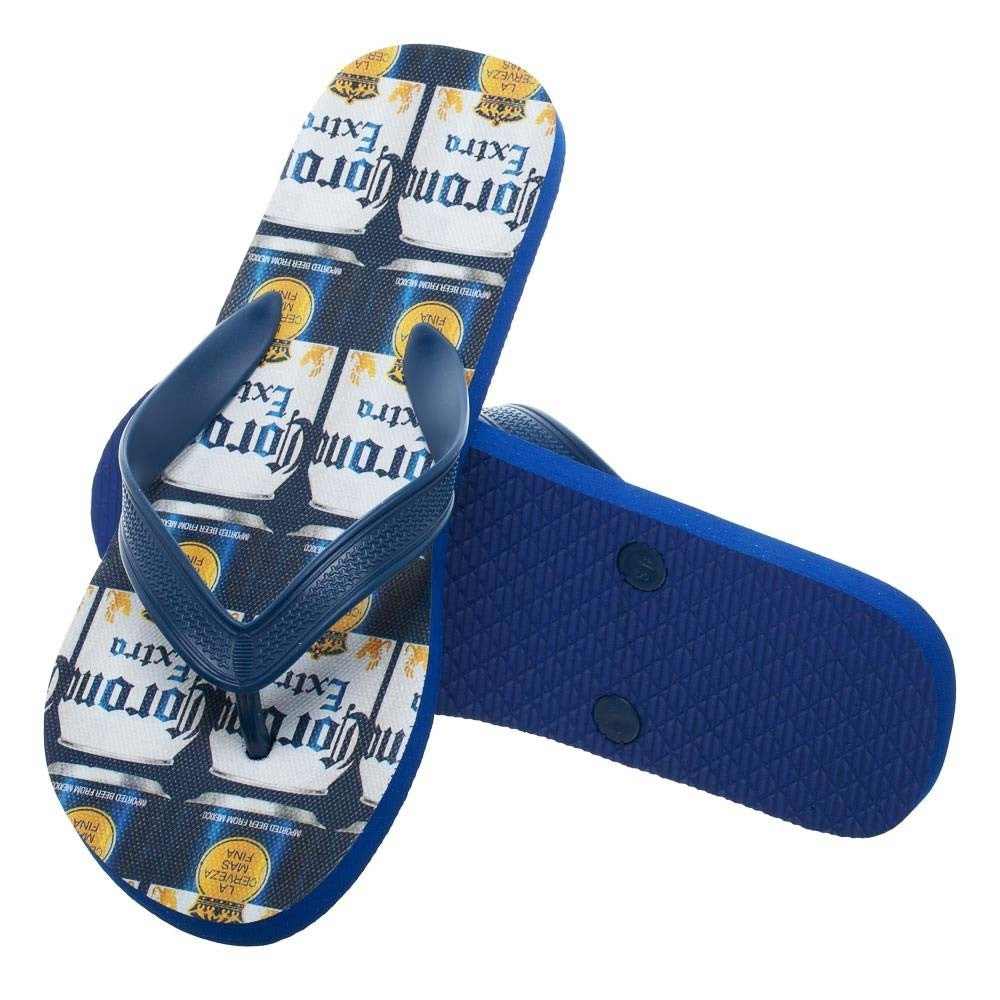 Corona Extra Repeating Can Labels Unisex Sandals Image 2