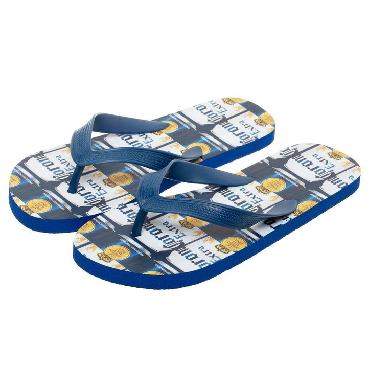 Corona Extra Repeating Can Labels Unisex Sandals Image 3
