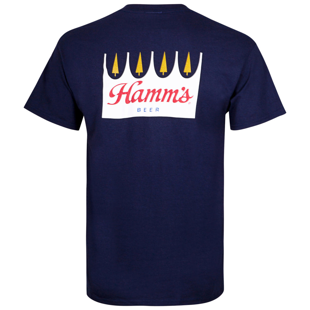 Hamms Beer Logo Front And Back Print Mens Pocket T-Shirt Image 2