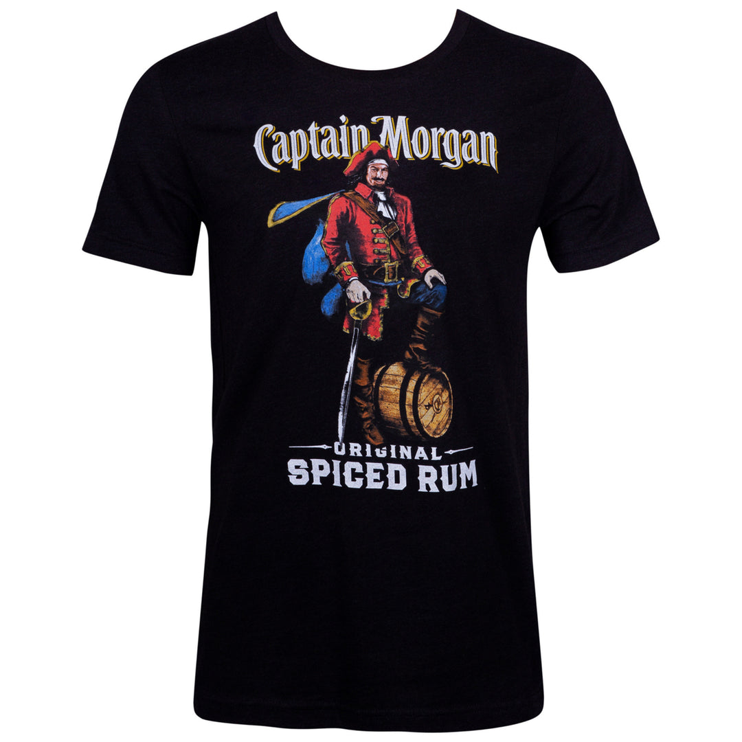 Captain Morgan Spiced Rum Black Tee Shirt Image 1