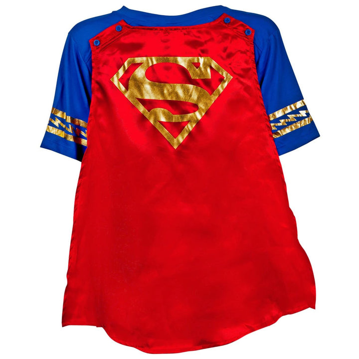 Supergirl Symbol with Cape Womens T-Shirt Image 4