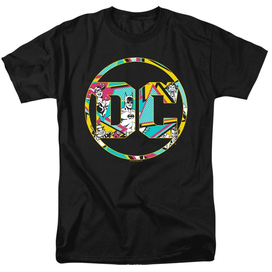 DC Comics 80s Logo Mens T-Shirt Image 1