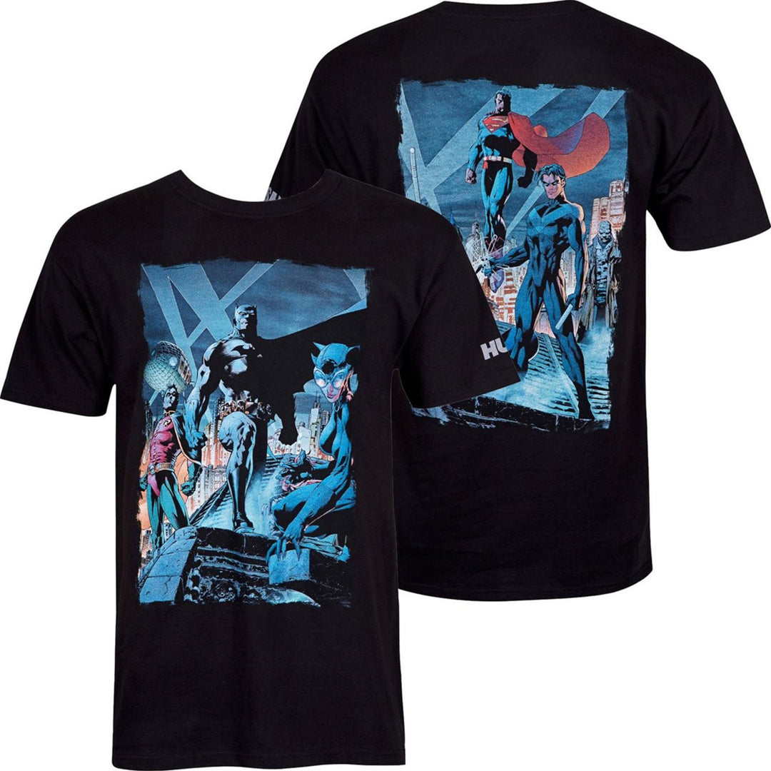 Batman Hush Comic Rooftop Meeting Image Mens T-Shirt Image 1