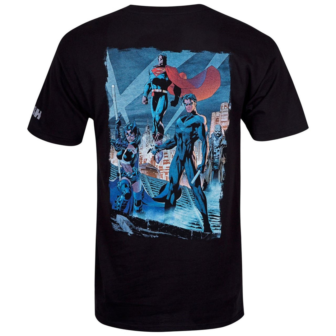 Batman Hush Comic Rooftop Meeting Image Mens T-Shirt Image 3