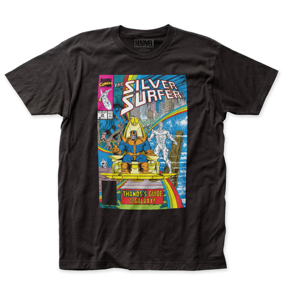 The Silver Surfer #35 Comic Cover Men's Black T-Shirt Image 1