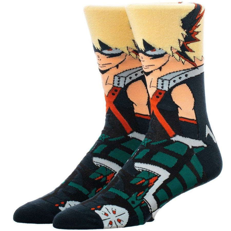 My Hero Academia Bakugo 360 Character Crew Socks Image 1