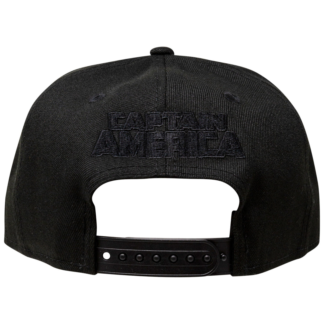 Captain America Black on Black Era 9Fifty Adjustable Hat Image 4