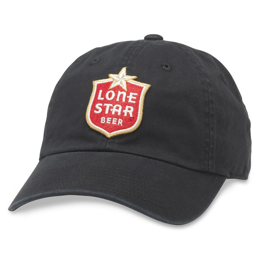 Lone Star Patch Black Strapback Hat Image 1
