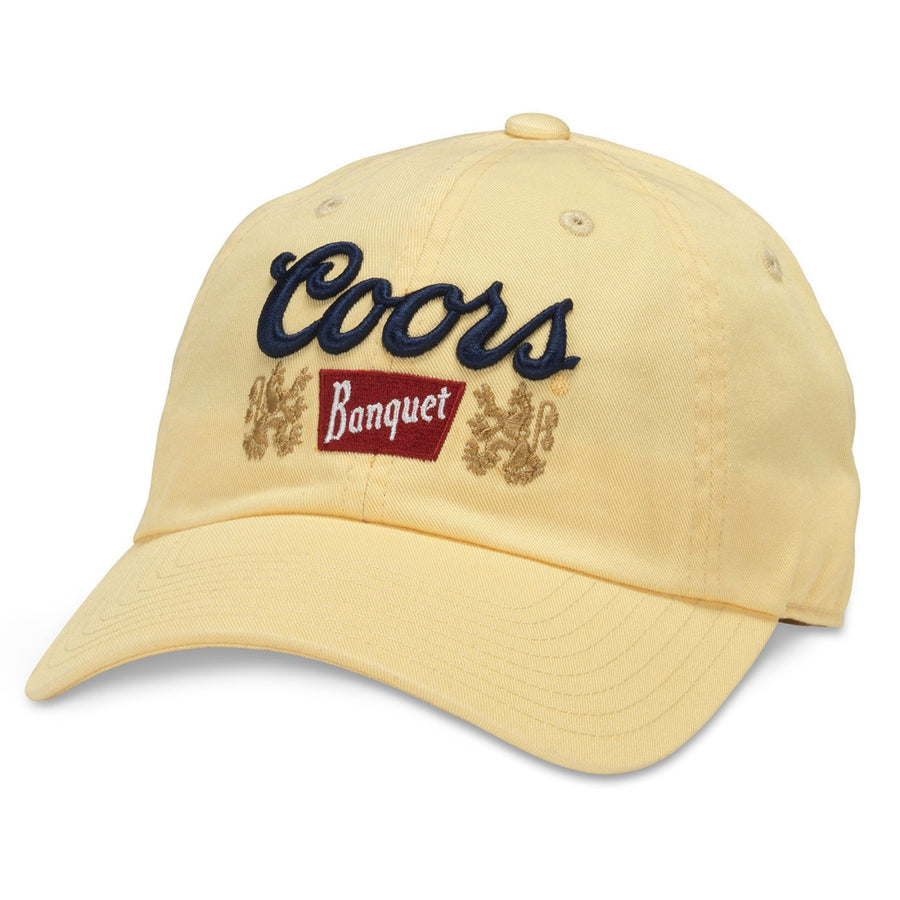 Coors Banquet Beer Faded Vintage Yellow Hat Image 1