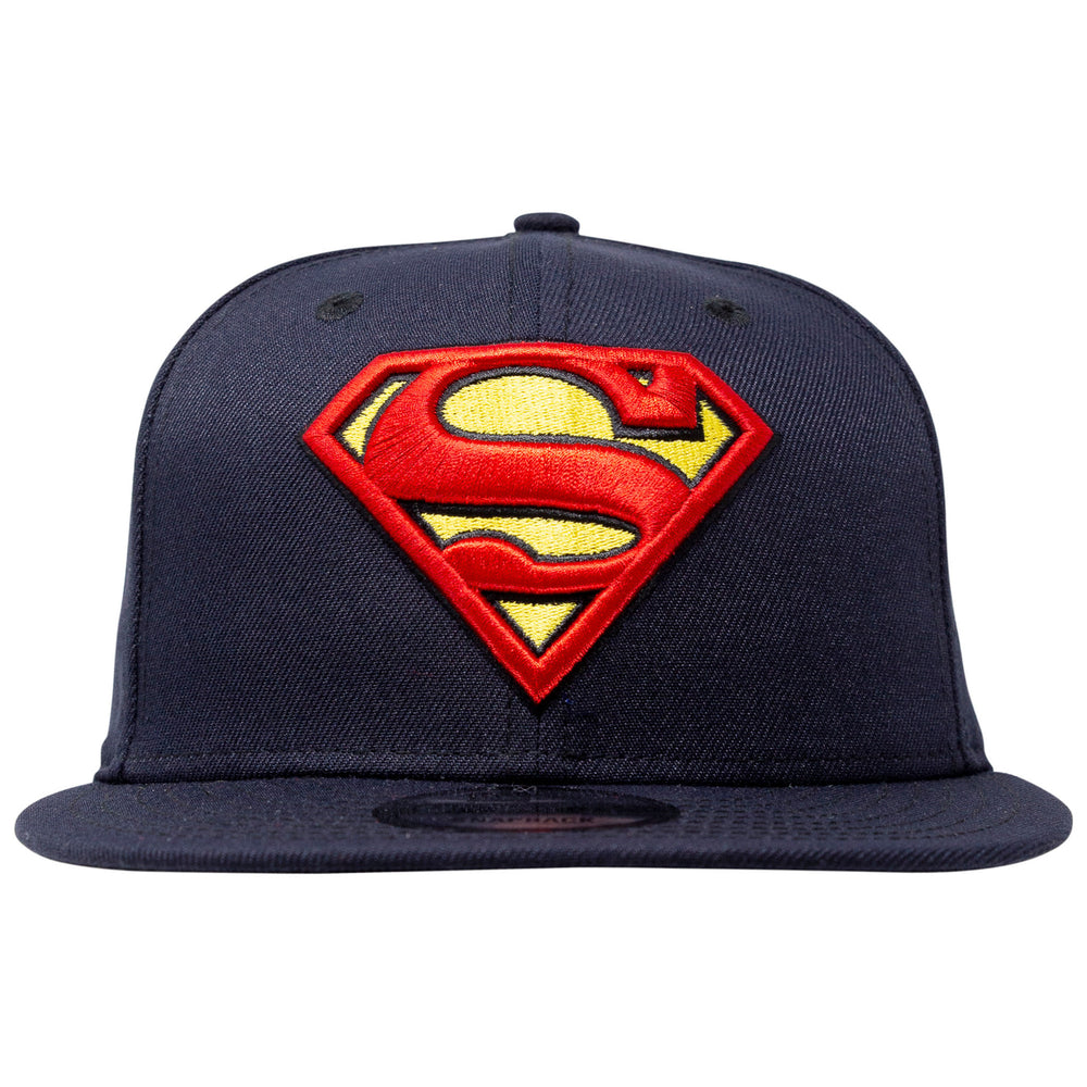 Superman Classic Symbol on Navy  Era 9Fifty Adjustable Hat Image 2