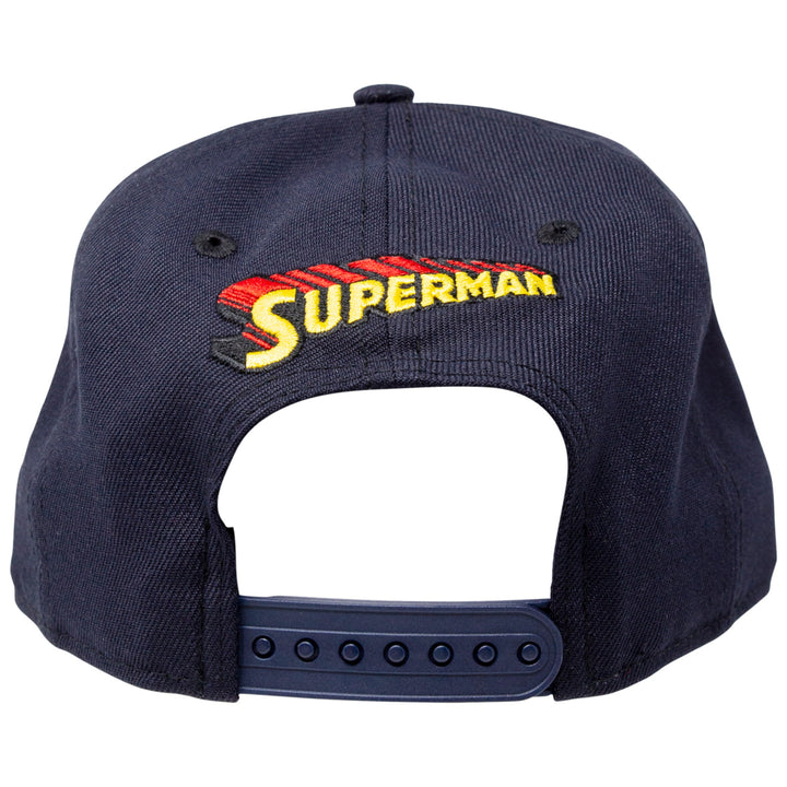 Superman Classic Symbol on Navy  Era 9Fifty Adjustable Hat Image 4