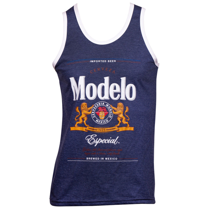 Modelo Especial Label White Trim Mens Tank Top Image 1