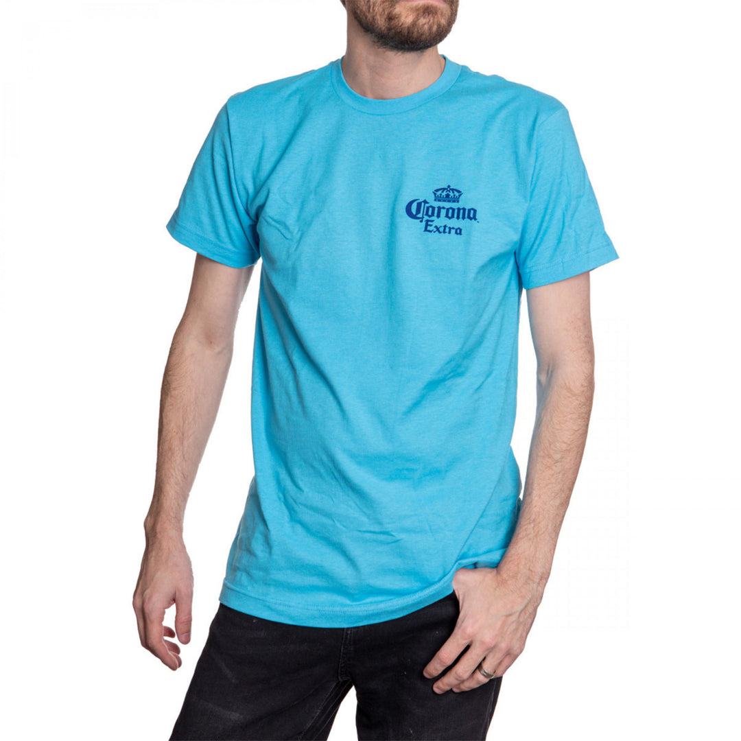 Corona Beach Sunset Blue T-Shirt Image 2