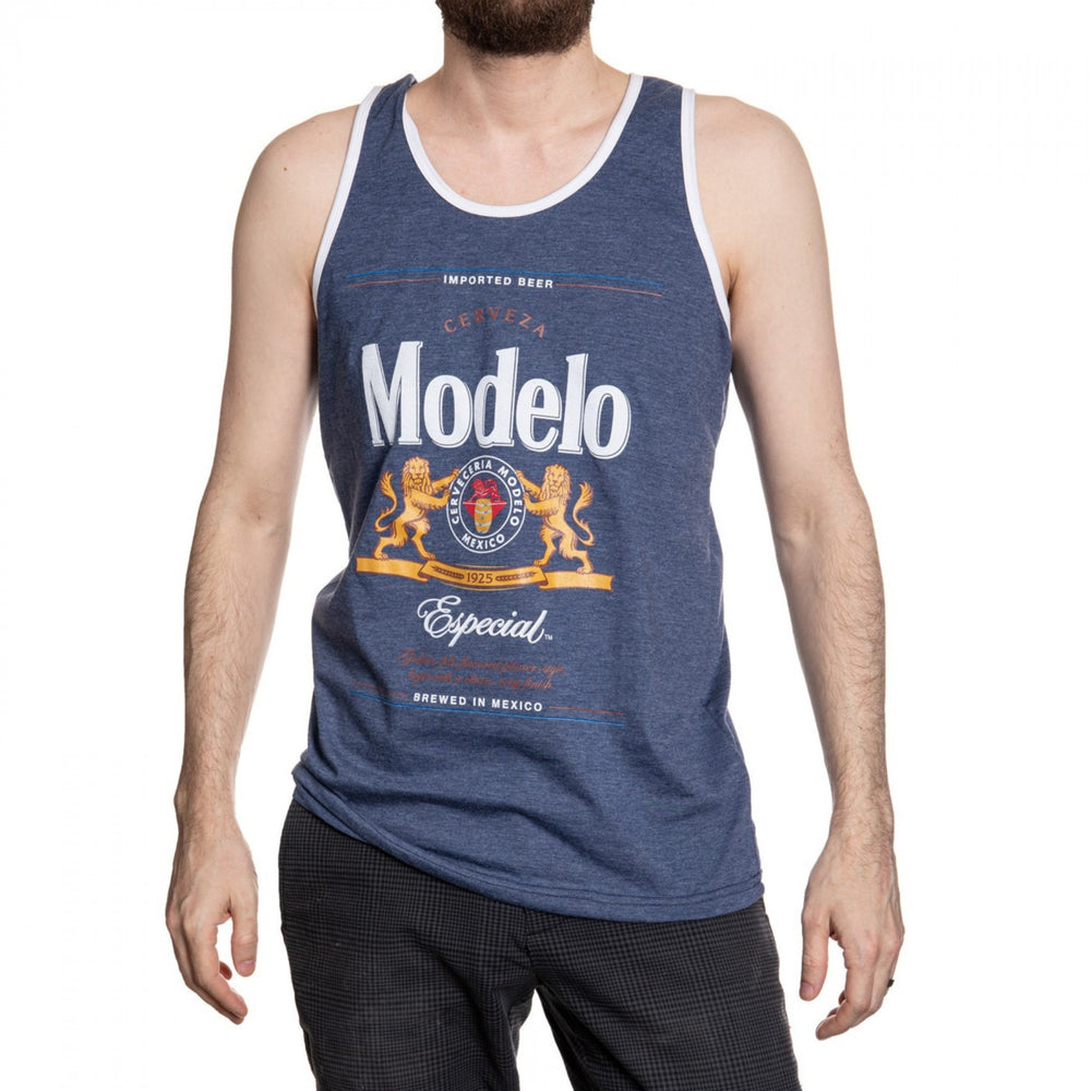 Modelo Especial Label White Trim Mens Tank Top Image 2