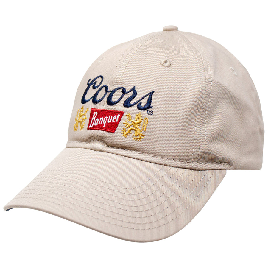 Coors Banquet Beer Logo Adjustable Khaki Hat Image 1