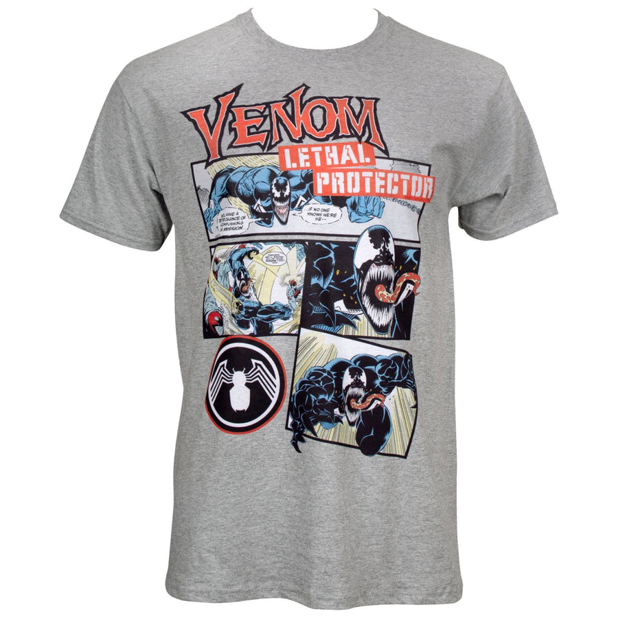 Venom Comic Panels T-Shirt Image 1