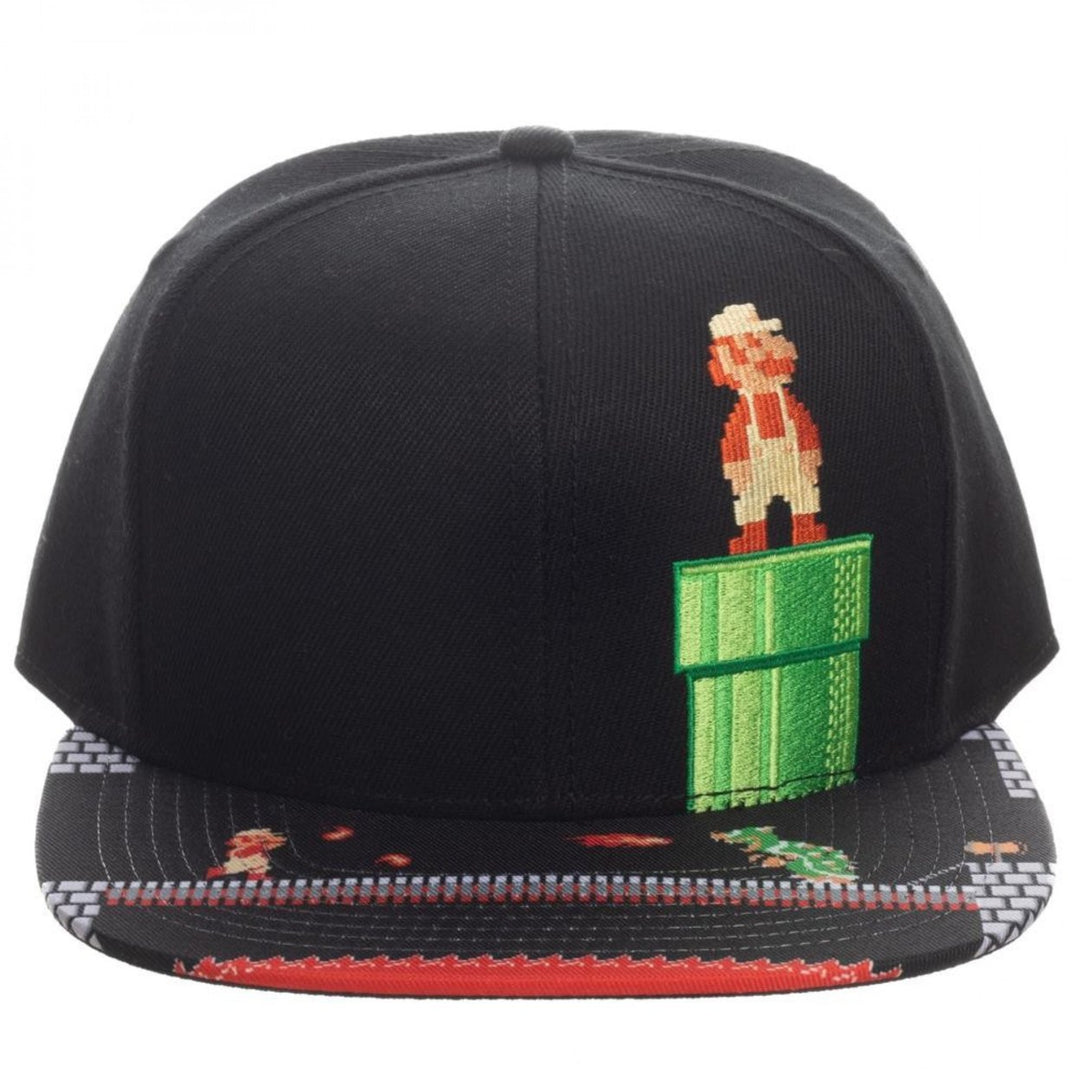 Super Mario 8-Bit Bill Snapback Hat Image 2