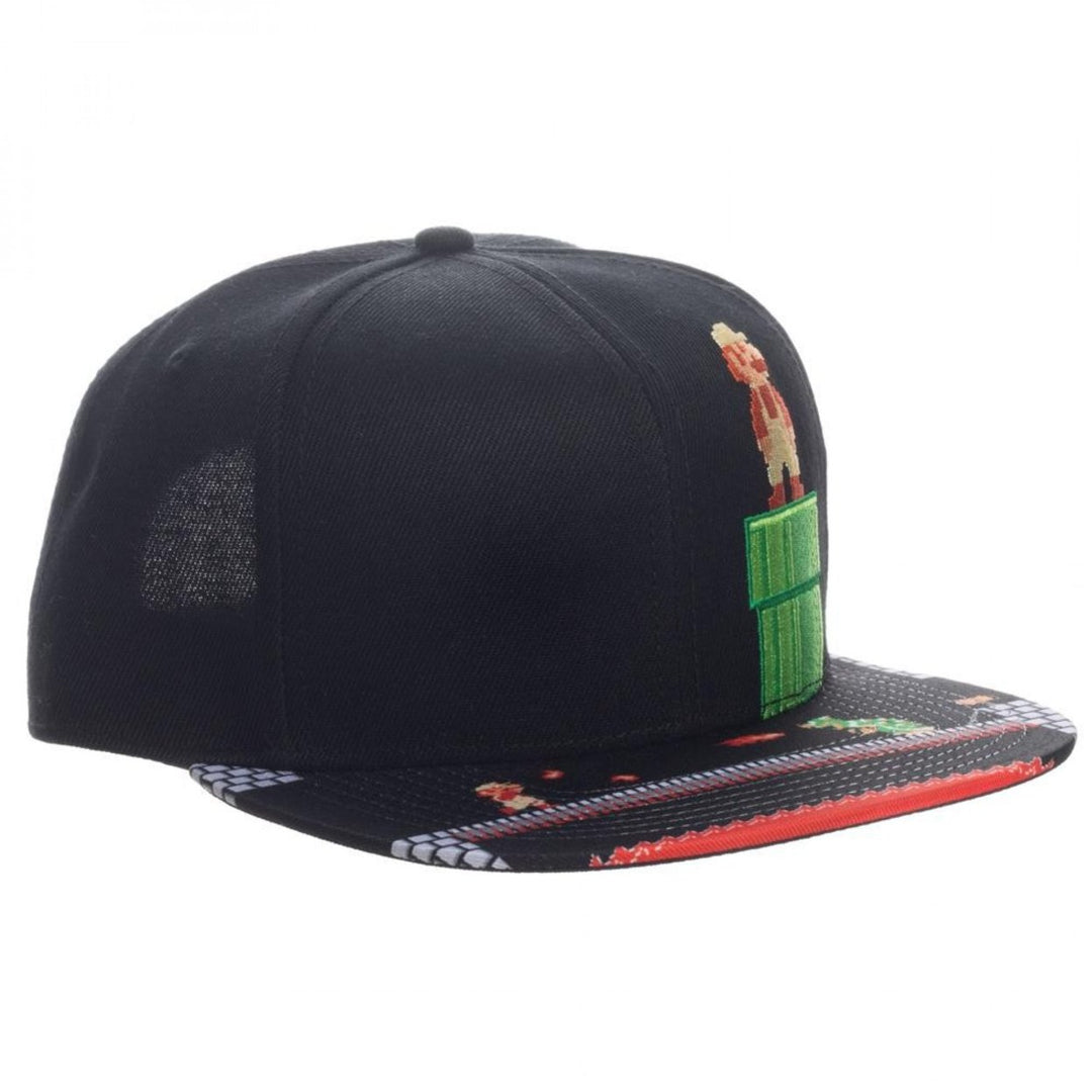 Super Mario 8-Bit Bill Snapback Hat Image 3