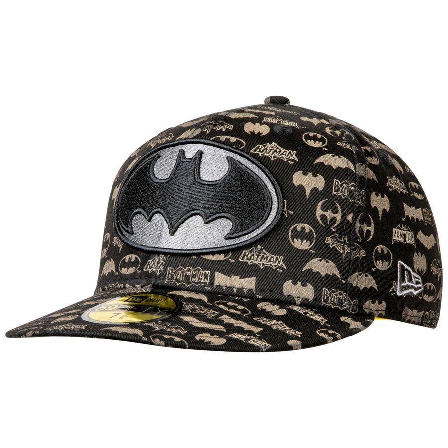 Batman  Era Laser Etched All Over Logos 59Fifty Hat Image 1
