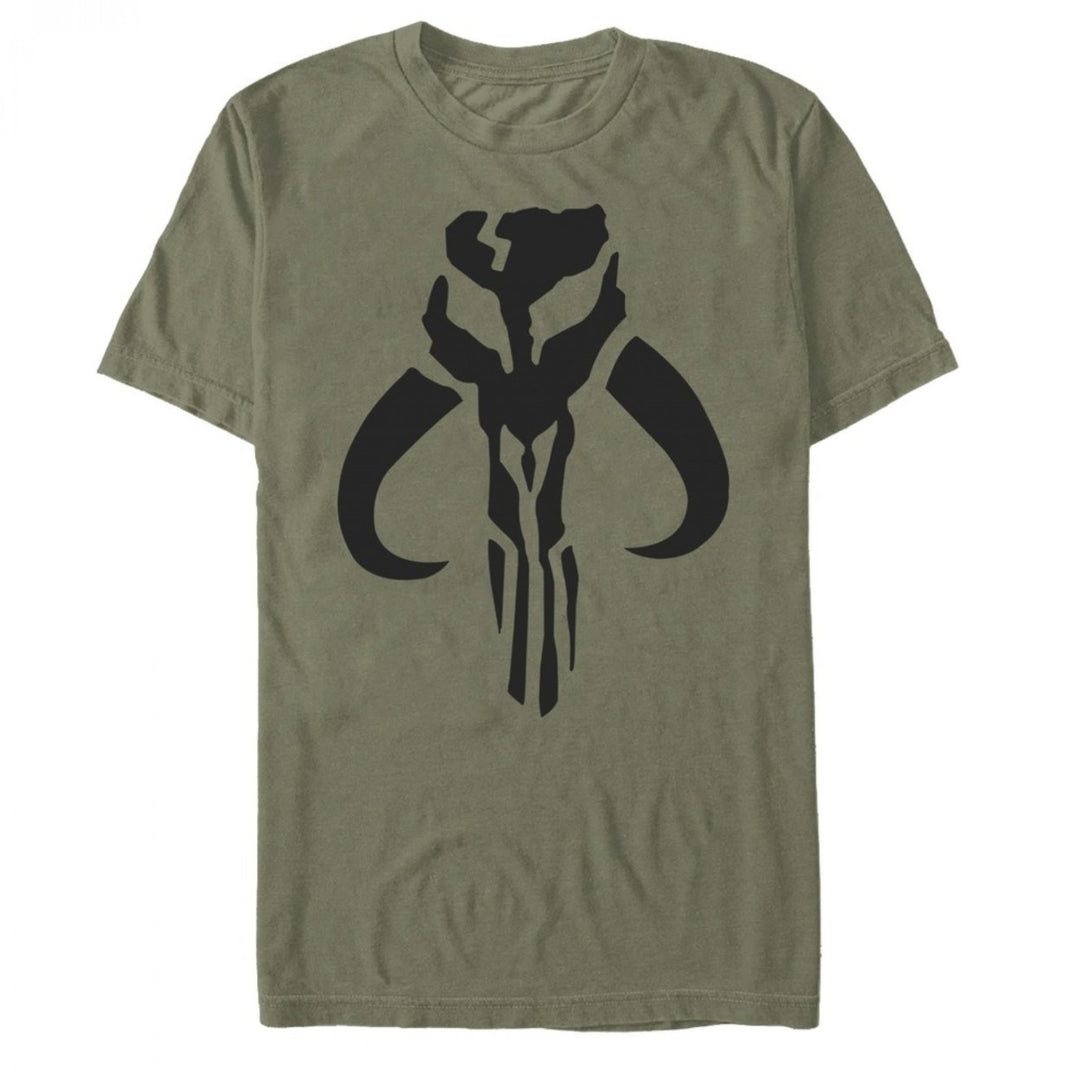 The Mandalorian Logo Army Green T-Shirt Image 1