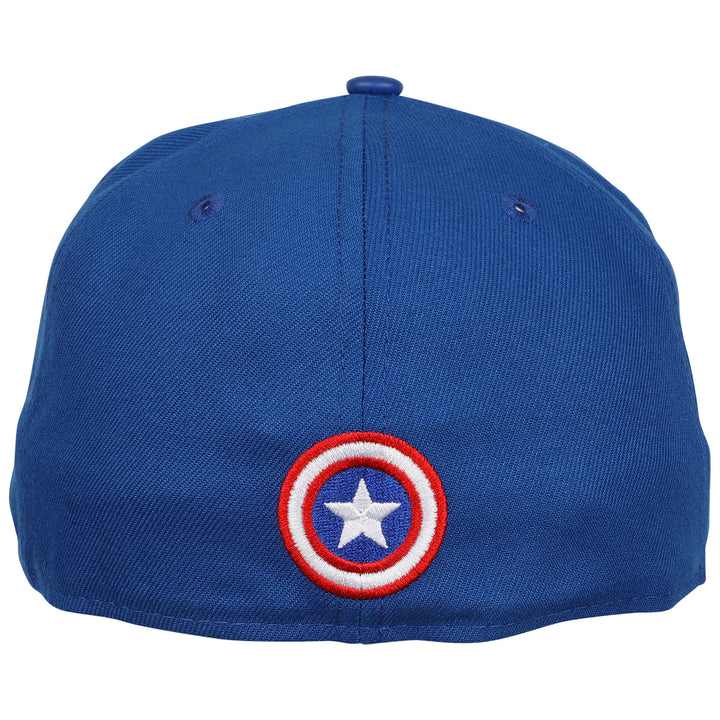 All Captain America Armor 39Thirty Flex Fitted Era Hat Image 3