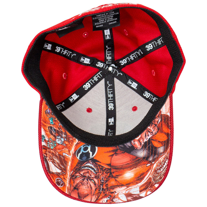 Red Lantern Symbol Armor Era 39Thirty Fitted Hat Image 4