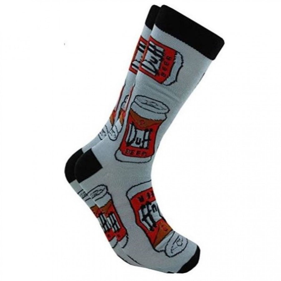 The Simpsons Duff Beer All Over Crew Socks Image 1