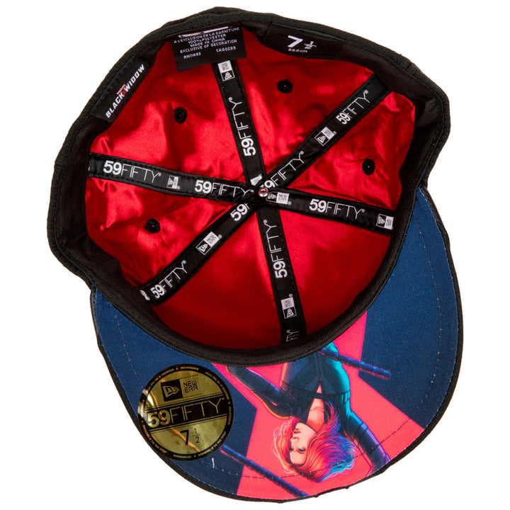 Black Widow Movie Character Armor 59Fifty Fitted Era Hat Image 4