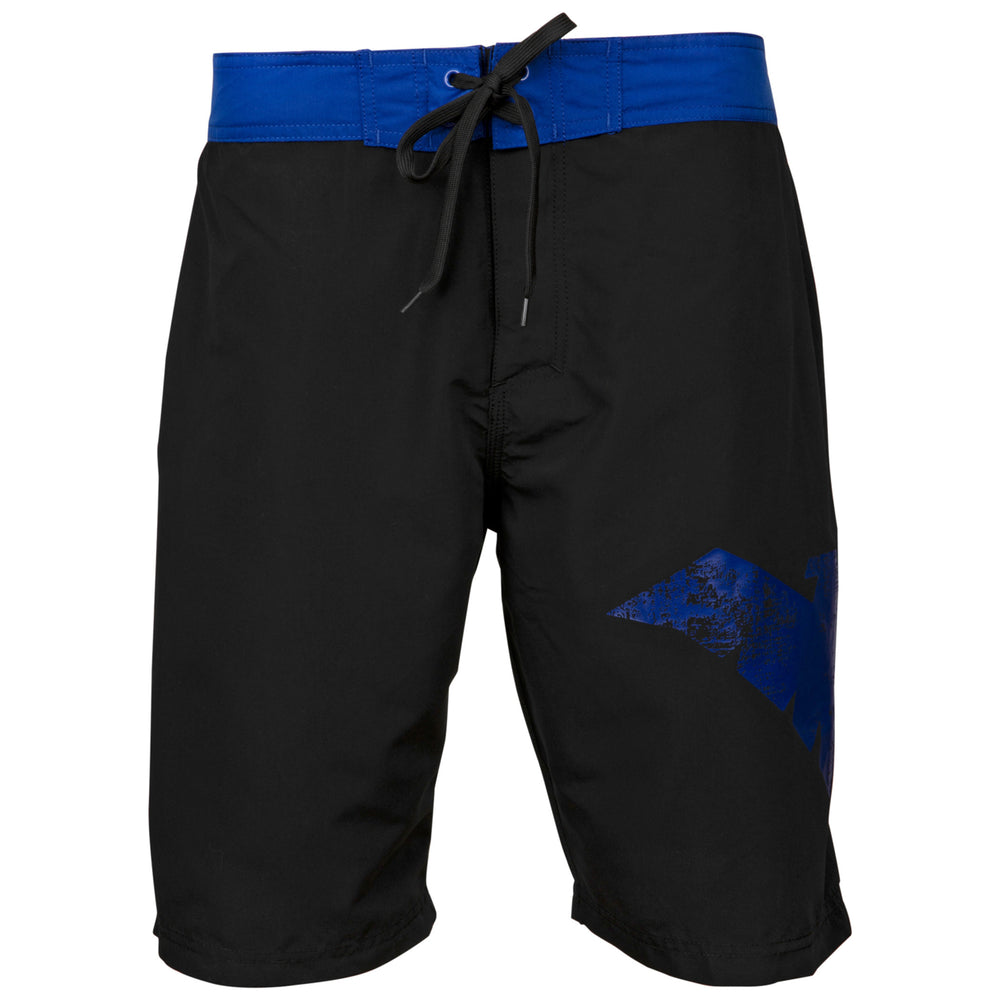 Nightwing Symbol Heather Black Board Shorts Image 2