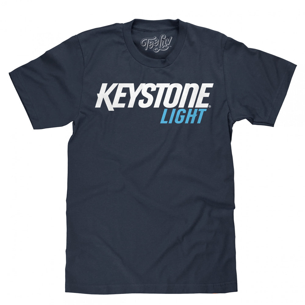 Keystone Light Text Blue T-Shirt Image 1
