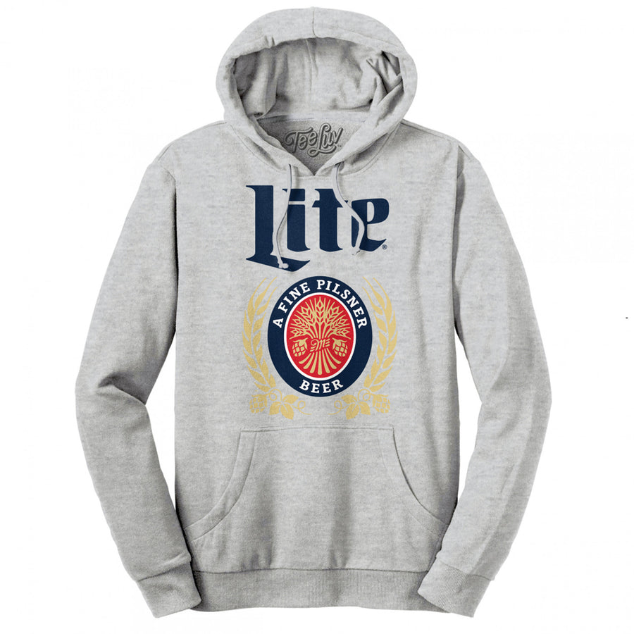 Miller Lite Beer Classic Logo Grey Hoodie Image 1