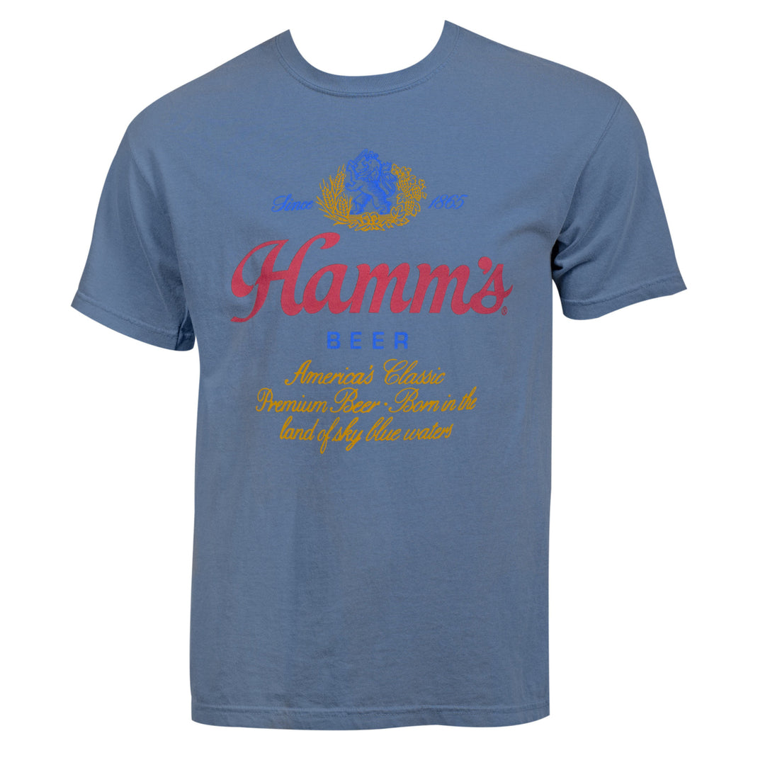 Hamms Beer Logo Vintage Garment Wash T-Shirt Image 1