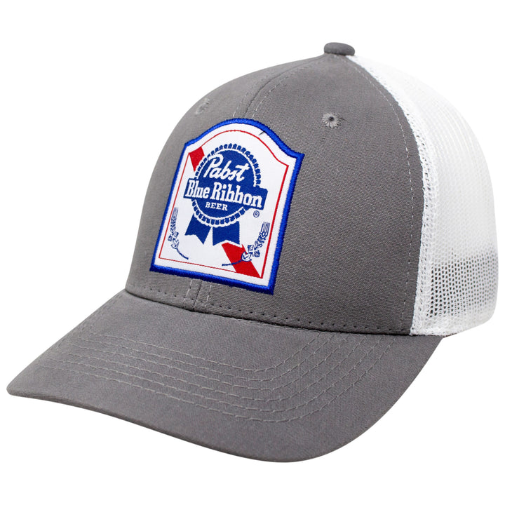 Pabst Blue Ribbon PBR Label Snapback Trucker Hat Image 1