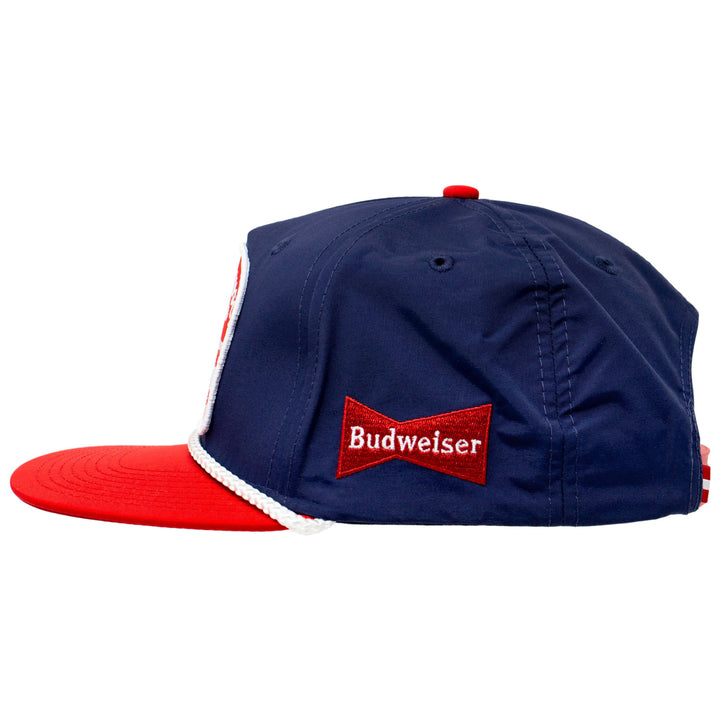 Budweiser Red and Blue Vintage Patch Snapback Image 3