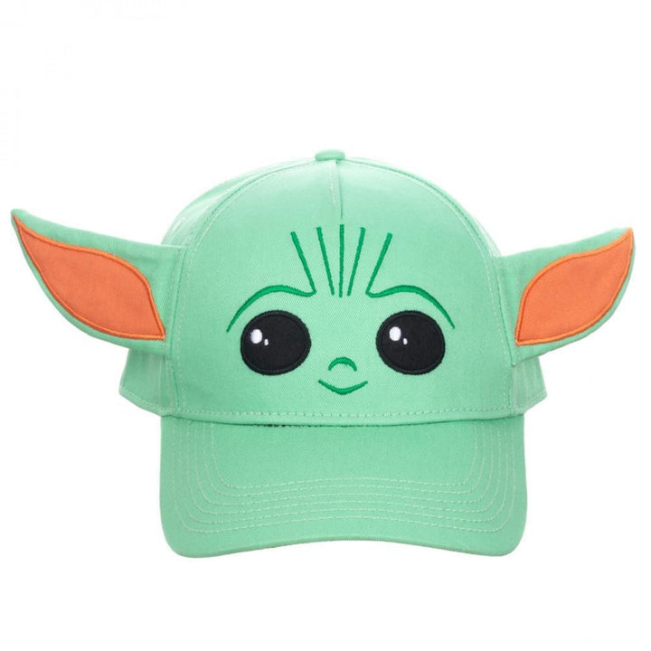 Star Wars The Mandalorian The Child Character with Ears Adjustable Snapback Hat Image 2