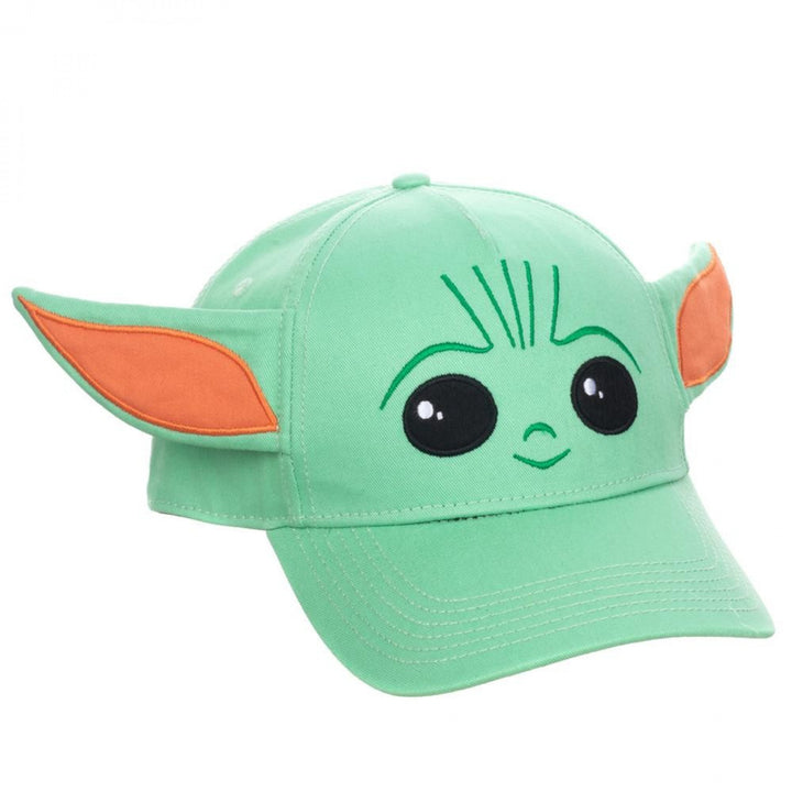 Star Wars The Mandalorian The Child Character with Ears Adjustable Snapback Hat Image 3