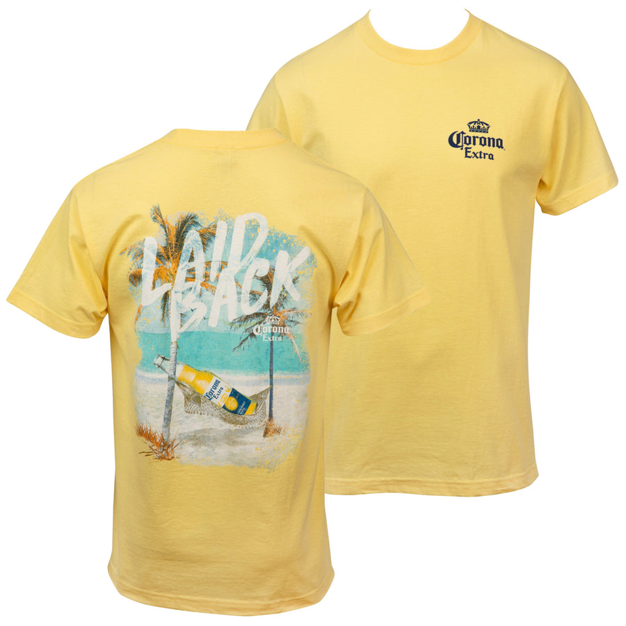 Corona Extra Laid Back Front and Back Print T-Shirt Image 1