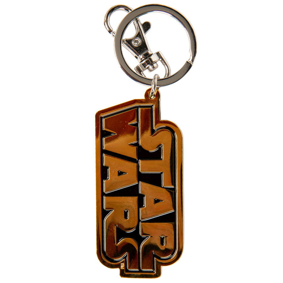 Star Wars Title Text Logo Pewter Keychain Image 1